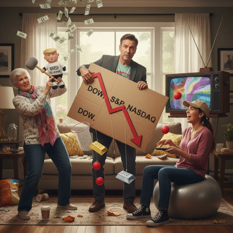 Stock market today: Dow, S&P 500, Nasdaq slide to cap volatile week and month, metals sink after Trump taps Warsh for Fed