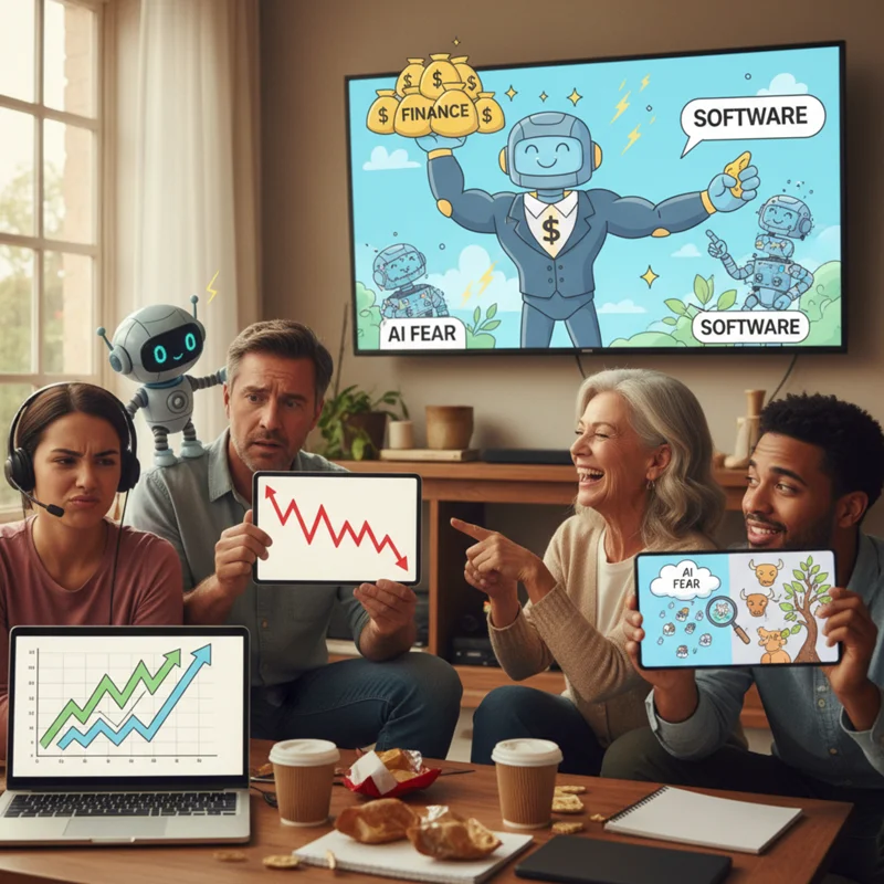 The AI threat wrecked software stocks. Now financial stocks look next with LPL closing 8% lower / Software stocks jump as Wall Street pushes back on 'doomsday scenario' for industry