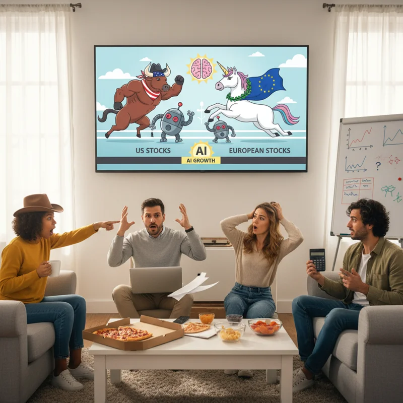 US Stocks to Lag European Peers on AI